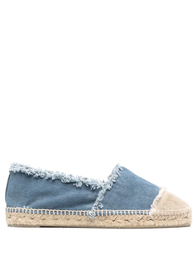 Shop Castaã±er Frayed Detail Espadrilles In Blau