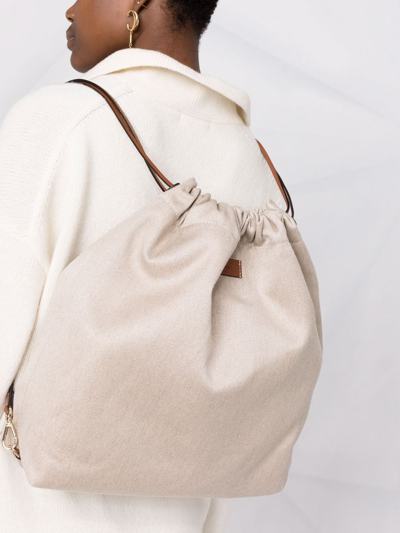 Shop Chloé Convertible Kayan Tote Bag In Brown