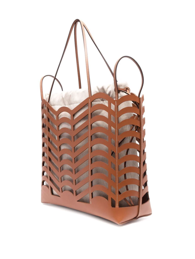 Shop Chloé Convertible Kayan Tote Bag In Brown