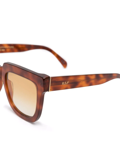 Retrosuperfuture Tortoiseshell-effect Oversize-frame Sunglasses In Brown