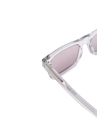Saint Laurent Rectangular-frame Sunglasses In Silver