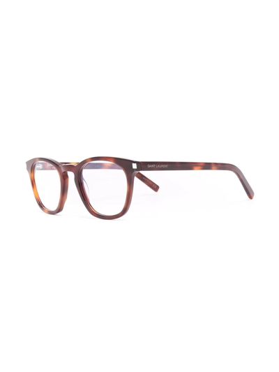 Saint Laurent Sl 28 Opt D-frame Glasses In Brown