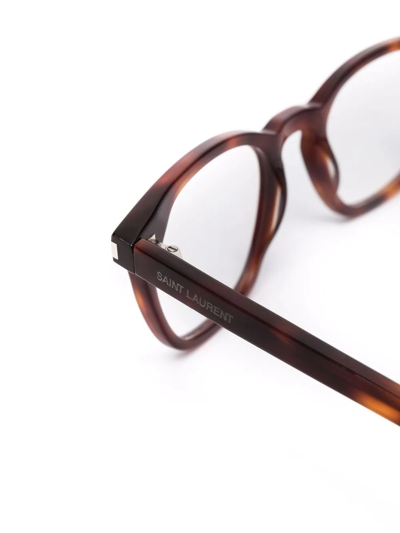 Saint Laurent Sl 28 Opt D-frame Glasses In Brown