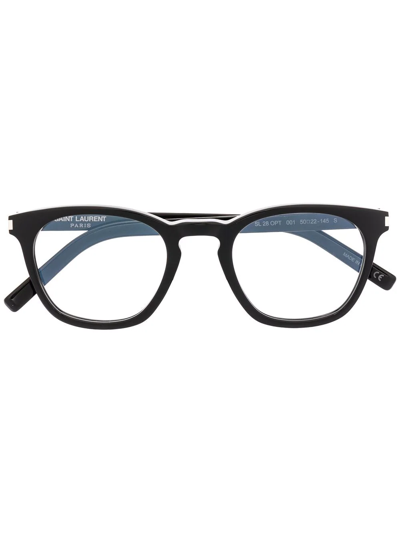 Shop Saint Laurent Sl 28 Opt D-frame Glasses In Black