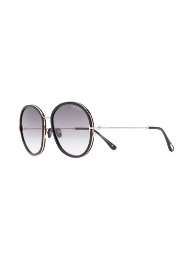 Tom Ford Ft0946 Round Sunglasses In Black