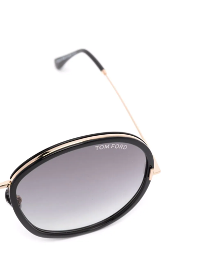 Tom Ford Ft0946 Round Sunglasses In Black