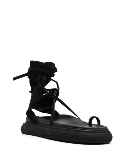 Shop Attico Selene Flatform Sandals In Schwarz