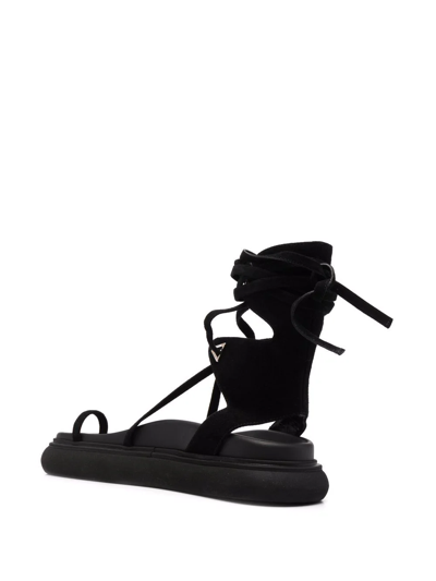 Shop Attico Selene Flatform Sandals In Schwarz