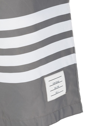 Shop Thom Browne 4-bar Board Shorts In Grau