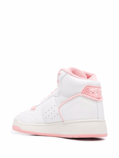 Saint Laurent High-top Leather Sneakers In Weiss