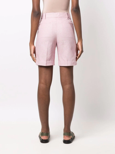 Shop Michael Michael Kors Cotton Tailored Shorts In Rosa