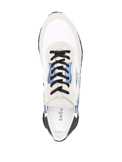 Shop Ghoud Rush Panelled Sneakers In Weiss