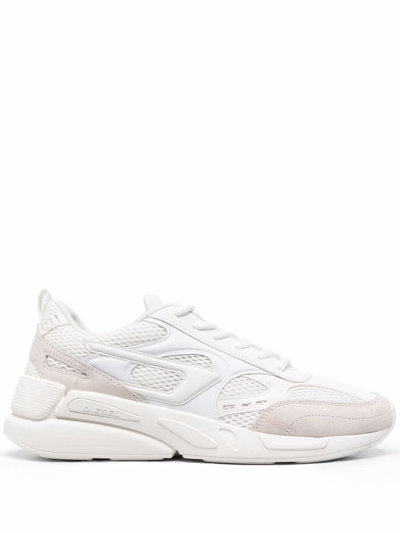 Diesel S-serendipity Embossed-logo Mesh Trainers In Weiss