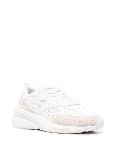 Diesel S-serendipity Embossed-logo Mesh Trainers In Weiss