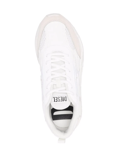 Diesel S-serendipity Embossed-logo Mesh Trainers In Weiss