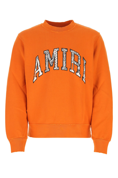 Shop Amiri Orange Cotton Oversize Sweatshirt Nd  Uomo Xl