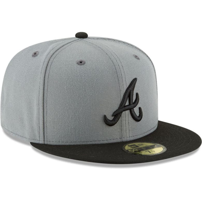 Shop New Era Gray/black Atlanta Braves Two-tone 59fifty Fitted Hat