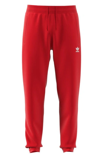 Shop Adidas Originals Adicolor Essentials Trefoil Jogger Sweatpants In Vivid Red