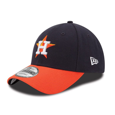 Shop New Era Navy/orange Houston Astros League 9forty Adjustable Hat