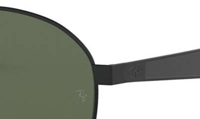 Ray Ban 61mm Aviator Sunglasses In Mat Gunmet