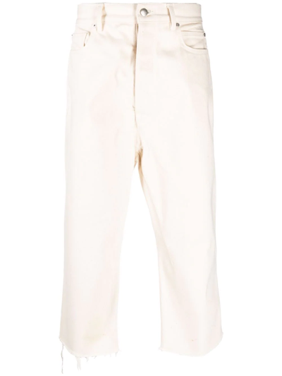 Shop Rick Owens Bootcut Denim Jeans In White