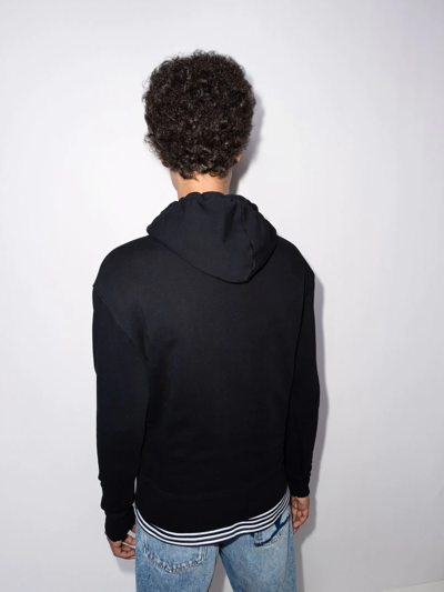 Shop Maison Kitsuné Chillax Fox Drawstring Hoodie In Black