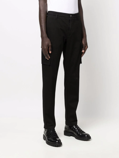 Shop Philipp Plein Slim-fit Cargo Trousers In Black