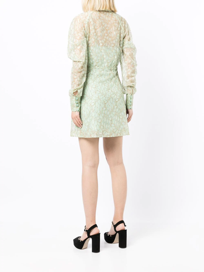 Shop Alice Mccall Moon Landing Lace Mini Dress In Grün