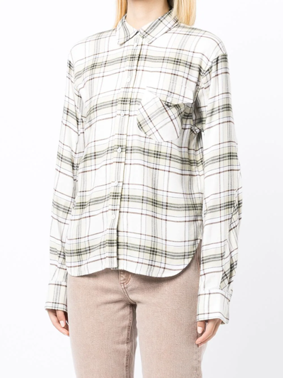 Shop Rag & Bone Check-print Shirt In Weiss