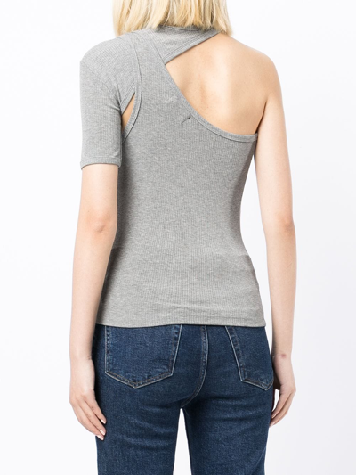 Shop Rta Asymmetric Short-sleeved T-shirt In Grau