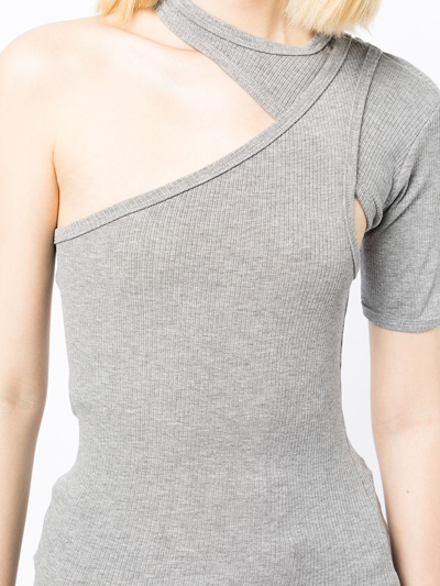 Shop Rta Asymmetric Short-sleeved T-shirt In Grau