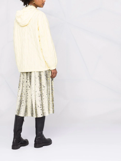 Shop Jil Sander Diamond-quilted Silk-blend Jacket In Gelb