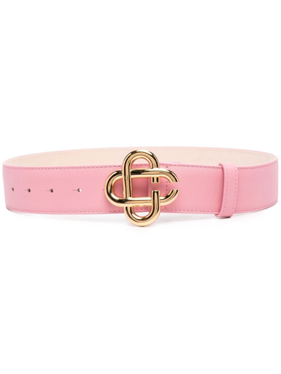 Shop Casablanca Logo-plaque Buckle Belt In Pink