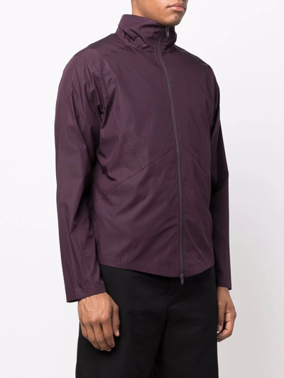 Shop Gr10k Lightweight Zip-up Cotton Jacket In Violett