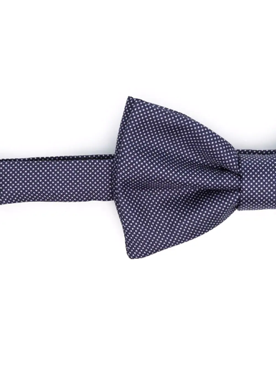 Shop Lady Anne Check-print Bow-tie In Blau