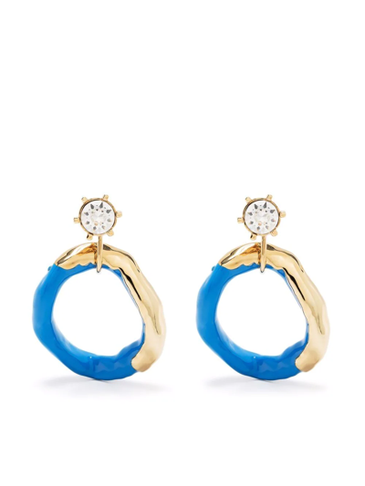 Shop Colville Calamari Two-tone Earrings In Gold