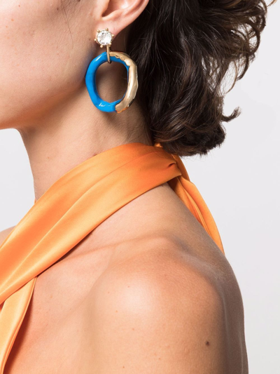 Colville Calamari Two-tone Earrings In Gold