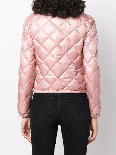 Shop Moncler Binic Quilted Down Jacket In Rosa