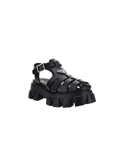 Shop Prada Men's Black Other Materials Sandals