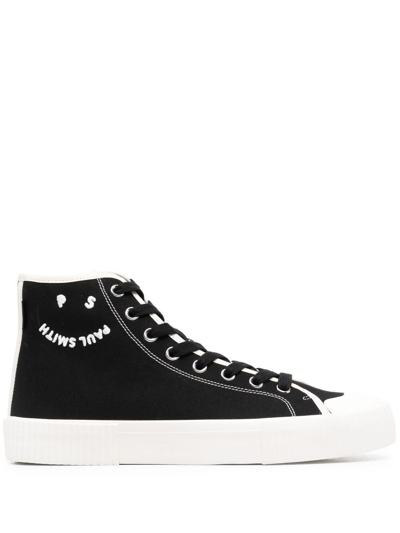 Shop Ps By Paul Smith Logo Sneakers In Black