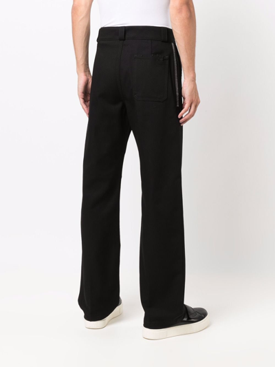 Shop Loewe Cotton Trousers In Black