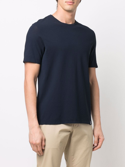 Shop Drumohr Cotton T-shirt In Blue