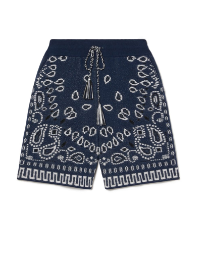 Shop Alanui Shorts In Navy Blue)