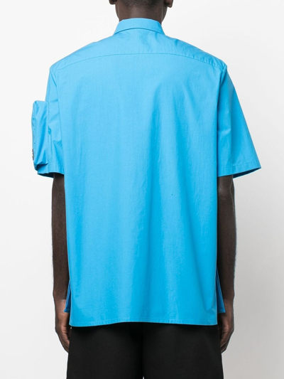 Shop Ambush Pouch-pocket Short-sleeved Shirt In Blue