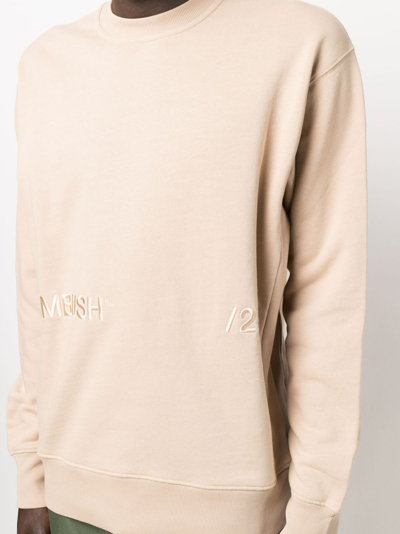 Shop Ambush Logo-embroidered Sweatshirt In Neutrals