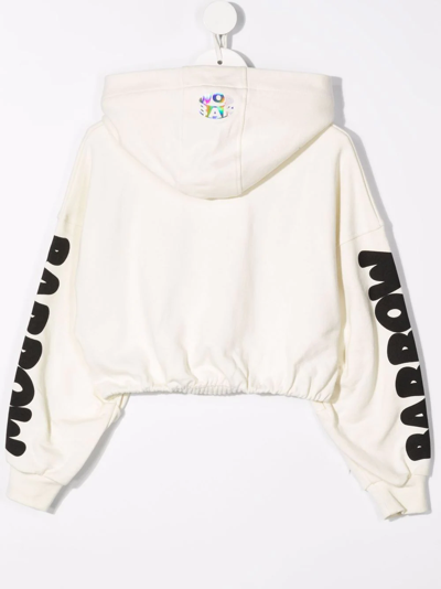 Shop Barrow Logo-print Pullover Hoodie In Neutrals