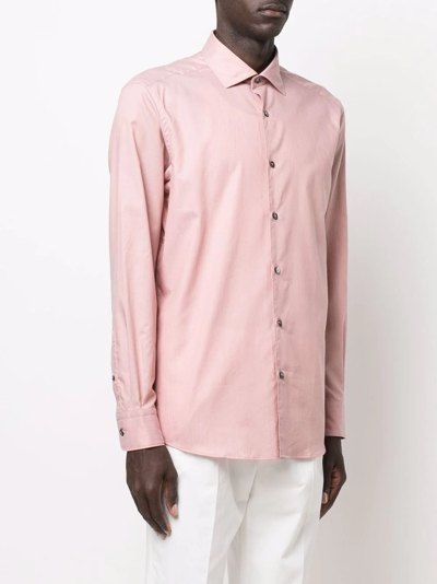 Shop Ermenegildo Zegna Button-down Shirt In Pink