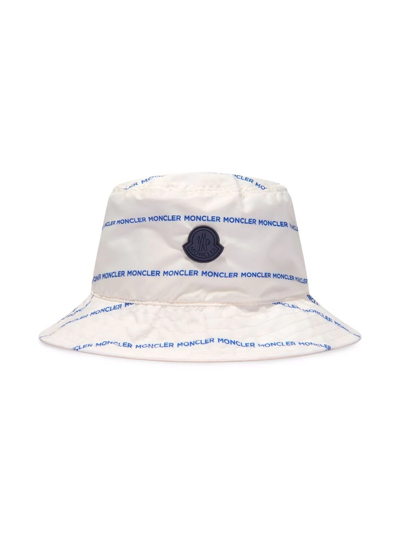 Shop Moncler Logo-stripe Bucket Hat In White