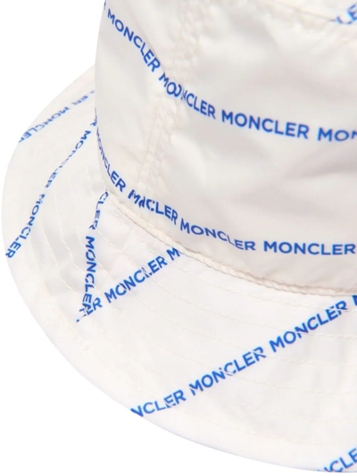 Shop Moncler Logo-stripe Bucket Hat In White