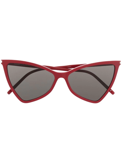 Shop Saint Laurent Jerry Cat-eye Sunglasses In Red